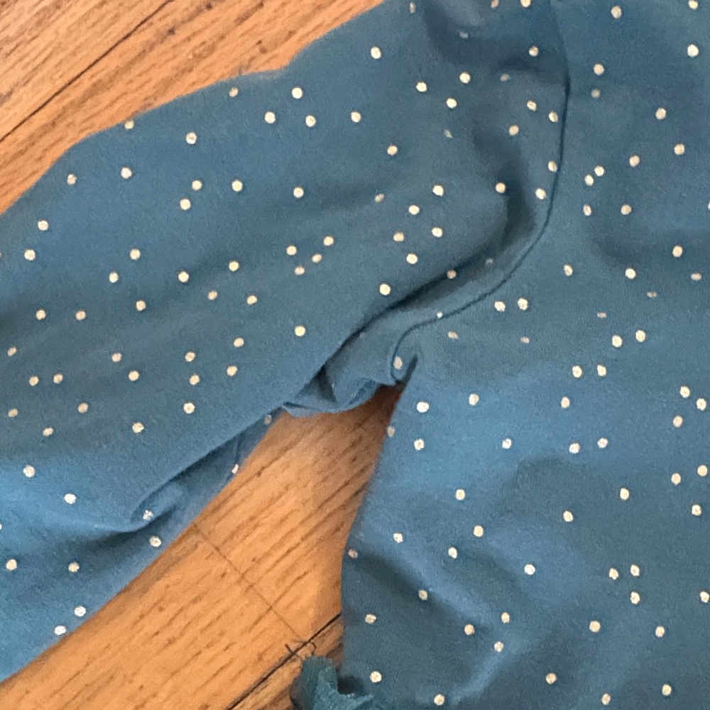*Hanna Andersson Green Long Sleeve Tulle Star Dress-size 6-7 - Picture 5 of 8